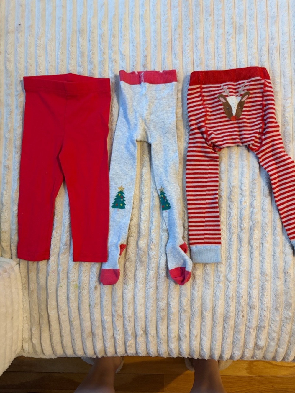 🚨Baby Boden🚨 Red and White Holiday Tights